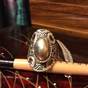 Sterling silver locket ring